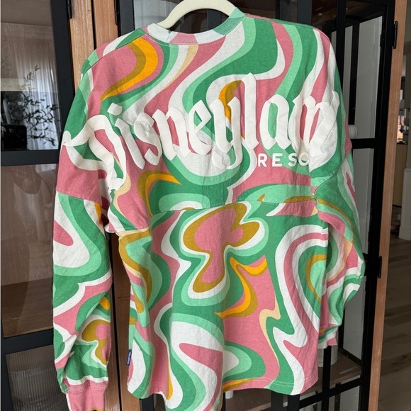 Disneyland Resort Spirit Jersey swirl collection long sleeve colorful pullover - Picture 9 of 9